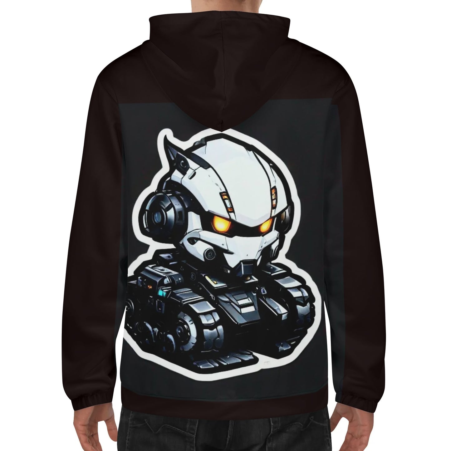 Mens Lightweight All Over Print Zip Hoodie