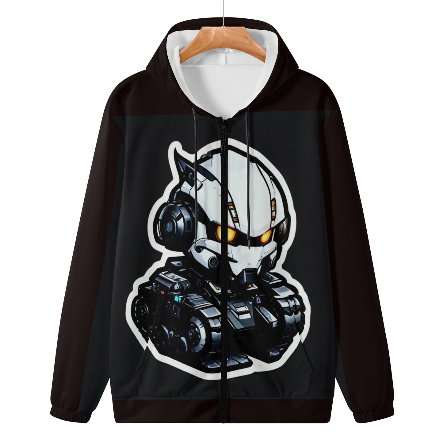 Mens Lightweight All Over Print Zip Hoodie