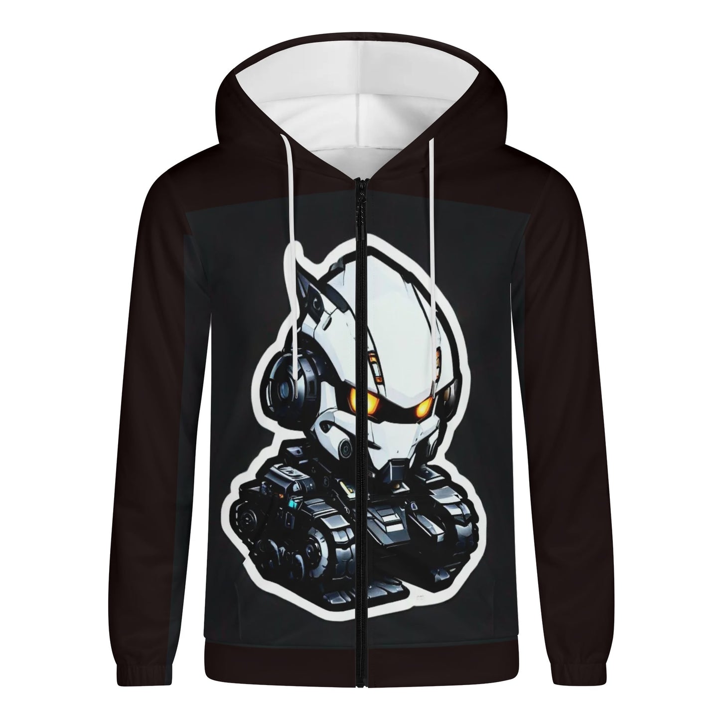 Mens Lightweight All Over Print Zip Hoodie