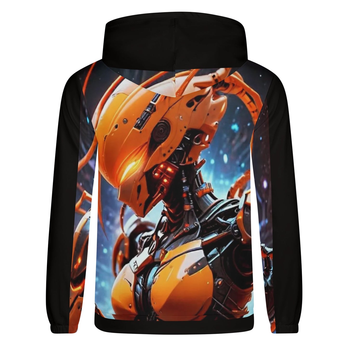 Mens Lightweight All Over Print Zip Hoodie