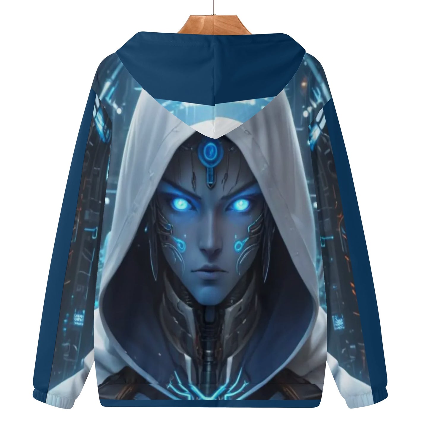 Mens Lightweight All Over Print Zip Hoodie